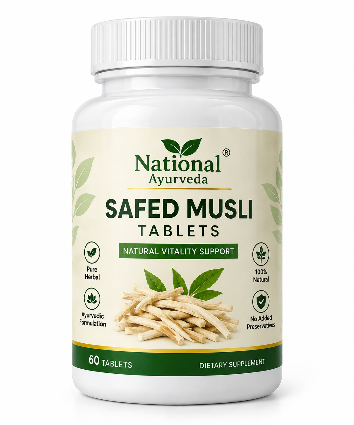 National Ayurveda Safed Musli Tablets – Herbal Safed Musli Supplement