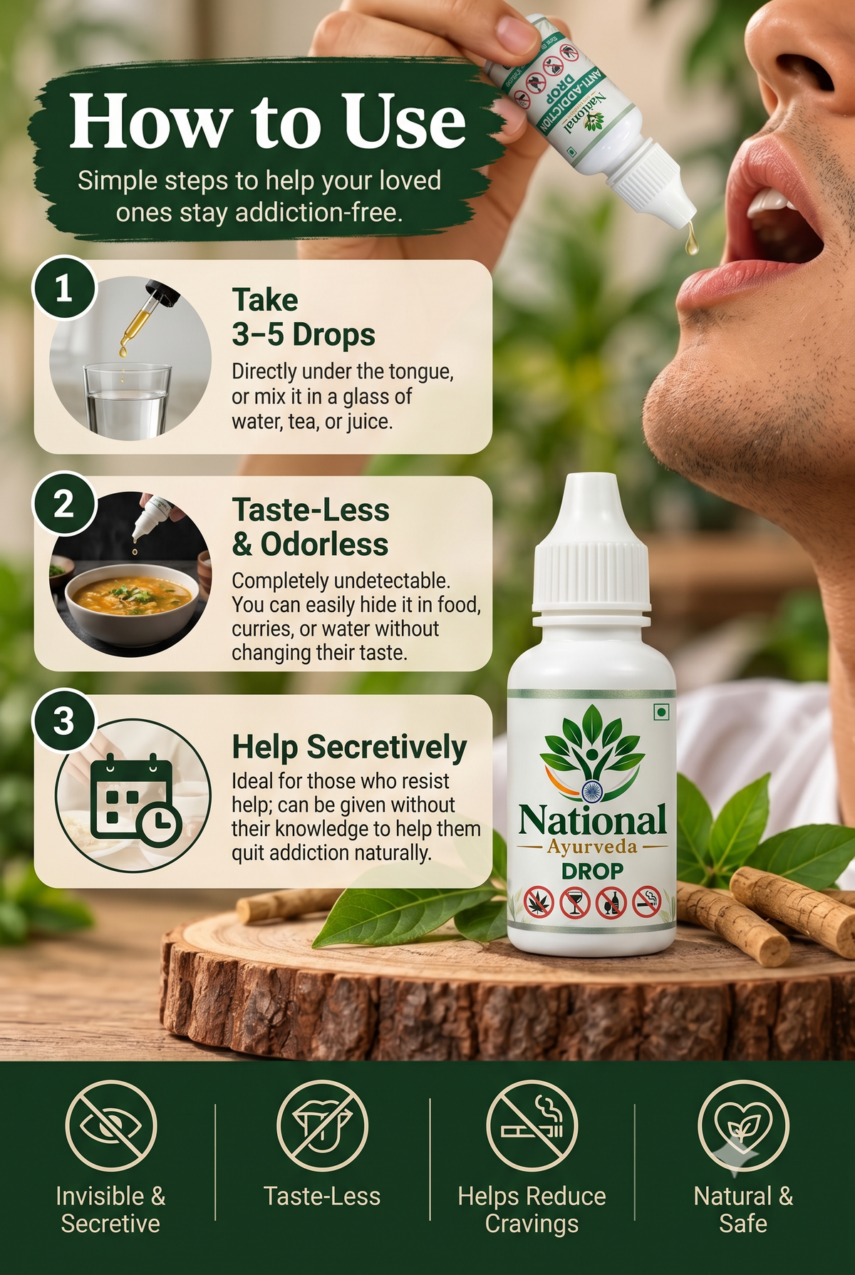 National Ayurveda Anti Addiction Drops | 30 ml